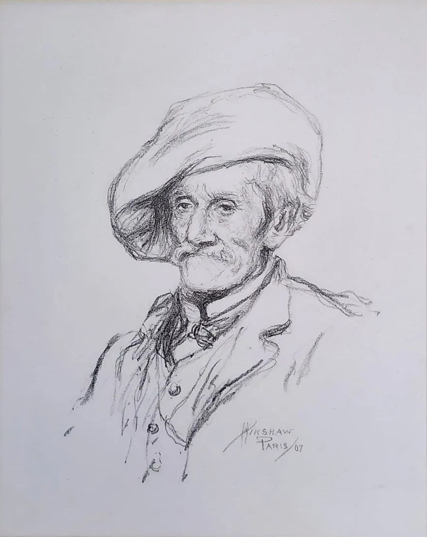 Old Man in a Beret, Paris by Henshaw