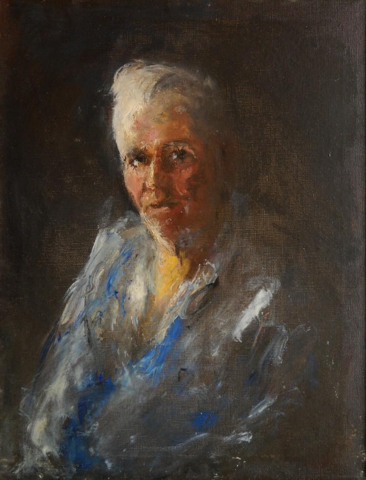 Portrait of a White-Haired Woman by Henshaw