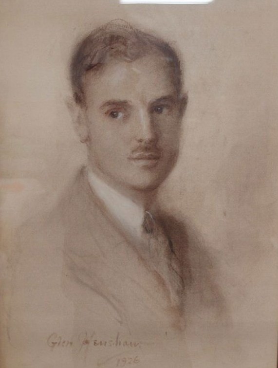 Portrait of a Young Man with a Mustache by Henshaw