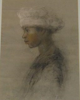 Profile of a Youth in a White Head Wrap by Henshaw