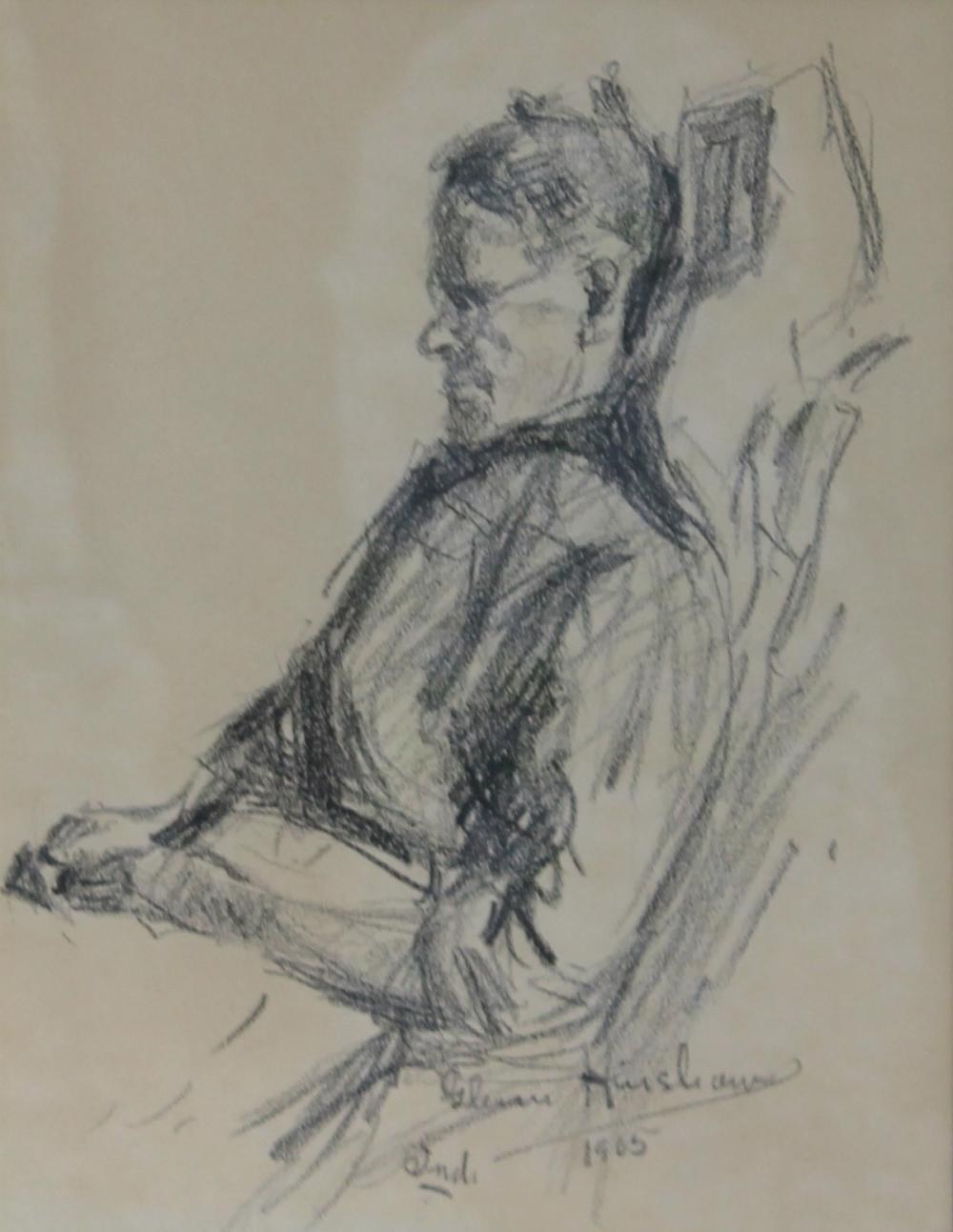 Seated Man in Profile, Indianapolis by Henshaw