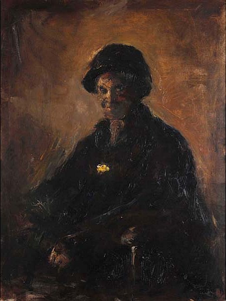 Seated Woman in a Dark Hat by Henshaw