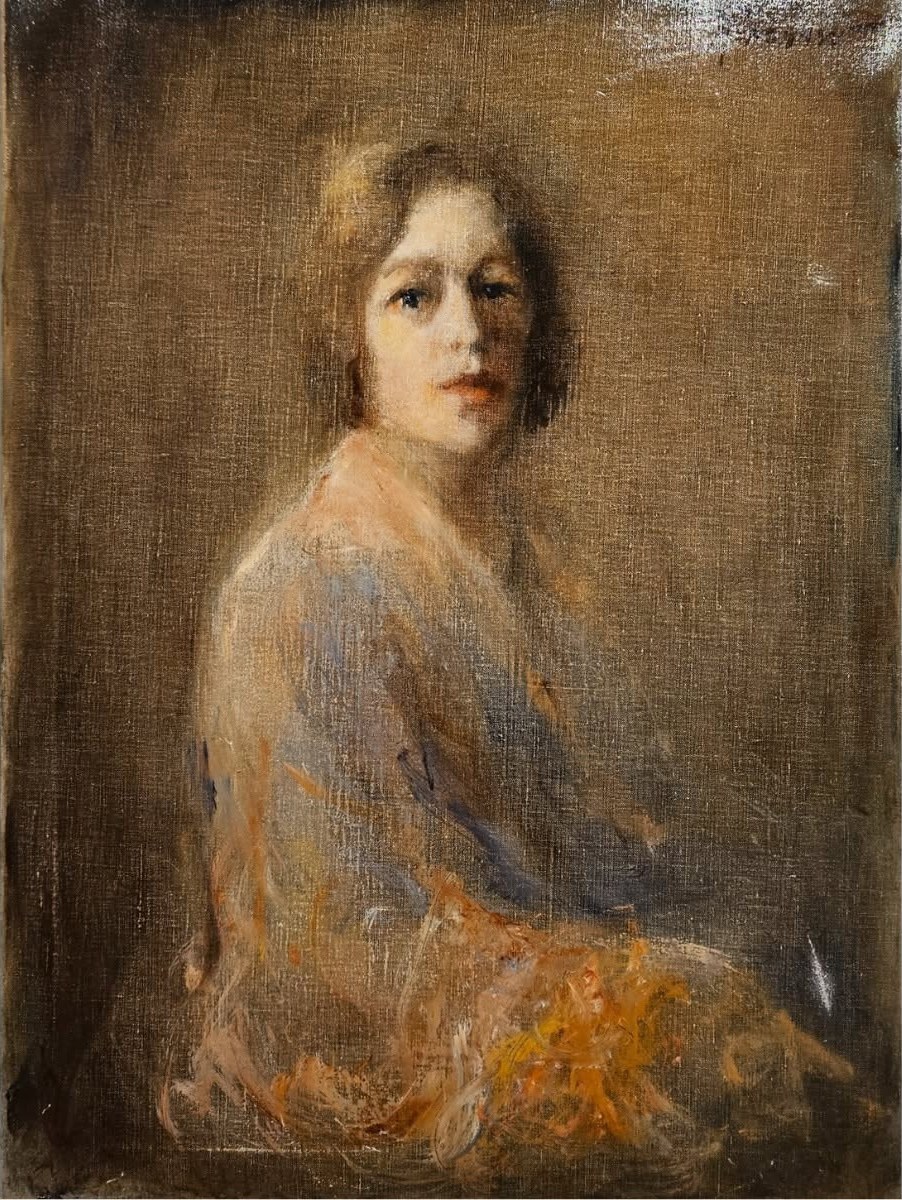 Seated Woman with Bobbed Hair by Henshaw