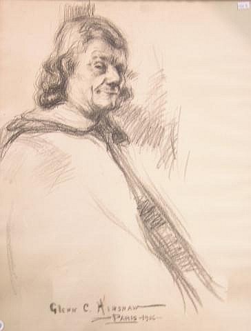 Smiling Man with Long Hair, Paris by Henshaw