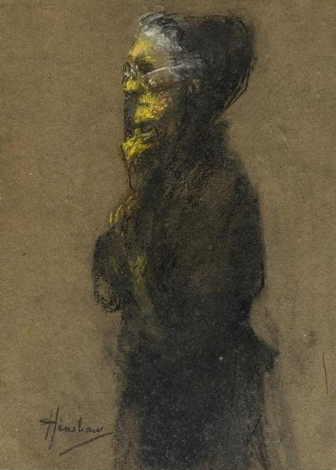 Standing Woman in Spectacles by Henshaw
