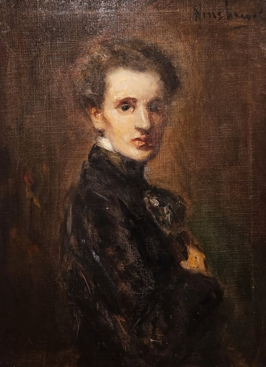 Young Man with Wavy Hair by Henshaw