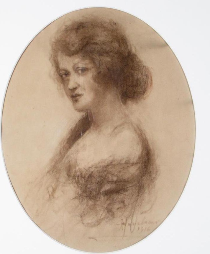 Young Woman Glancing Back by Henshaw