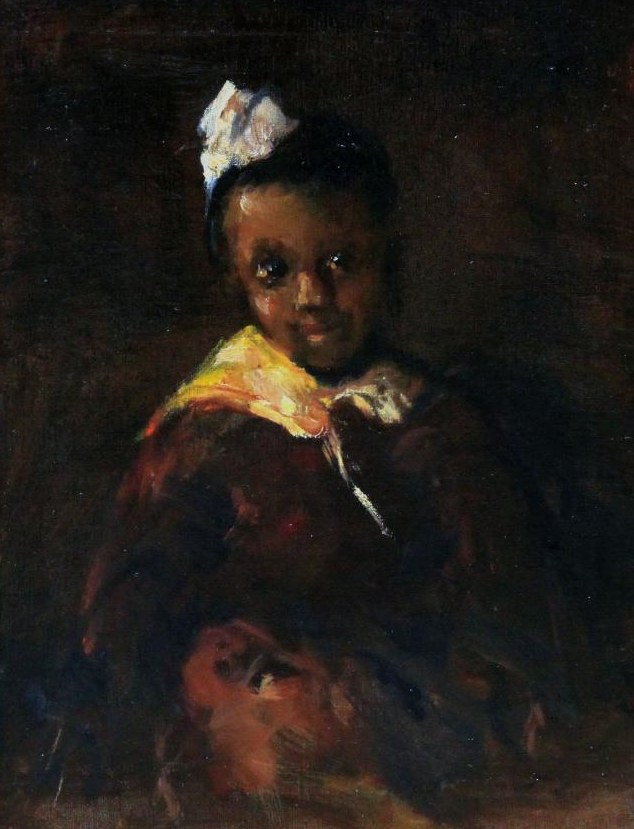 Child with a White Hair Bow by Henshaw