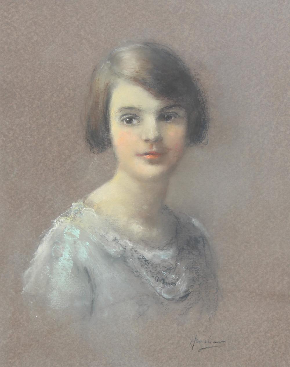 Girl with Bobbed Hair by Henshaw