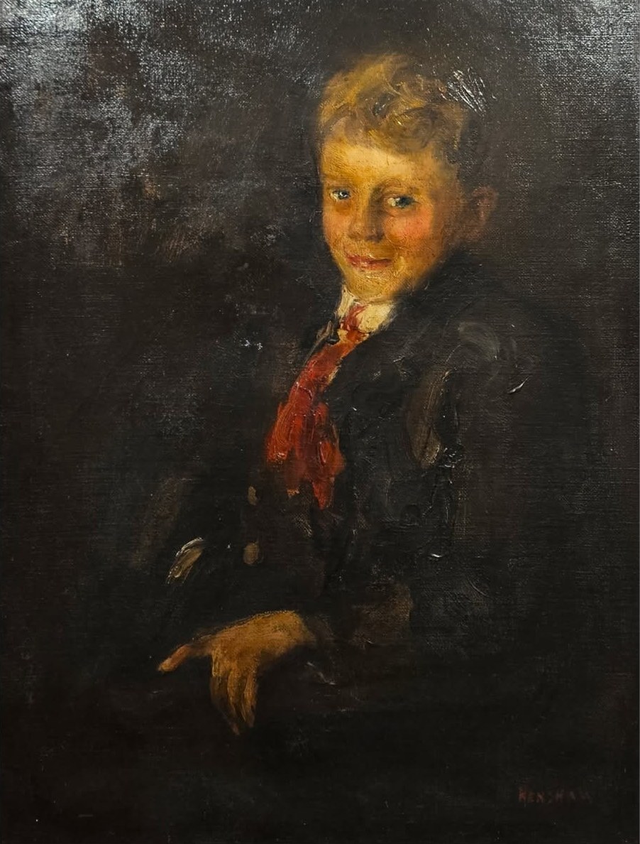 Smiling Boy with a Red Tie by Henshaw