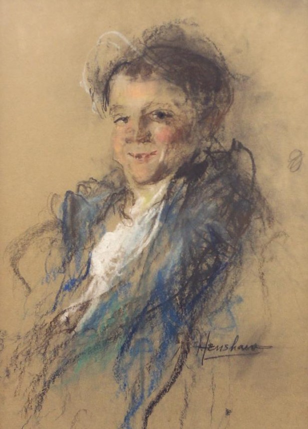 Smiling Figure in Blue by Henshaw