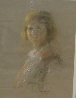 Smiling Girl with a Bob by Henshaw