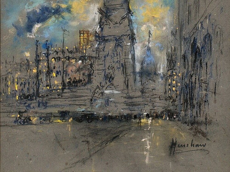 Soldiers&rsquo; and Sailors&rsquo; Monument at Dusk, Indianapolis by Henshaw