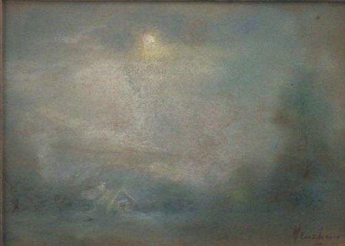 Moon Over a Cottage by Henshaw