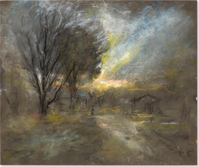 Sunburst over a Farmstead by Henshaw
