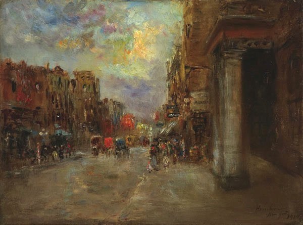 Avenue beside a Columned Portico by Henshaw