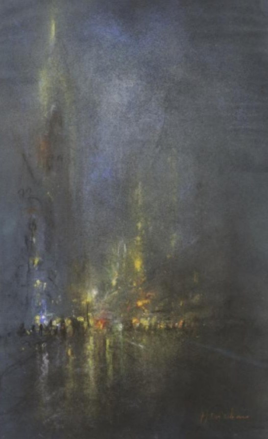 Towers at Night, New York by Henshaw