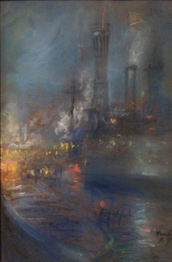 Waterfront Towers at Night, New York by Henshaw