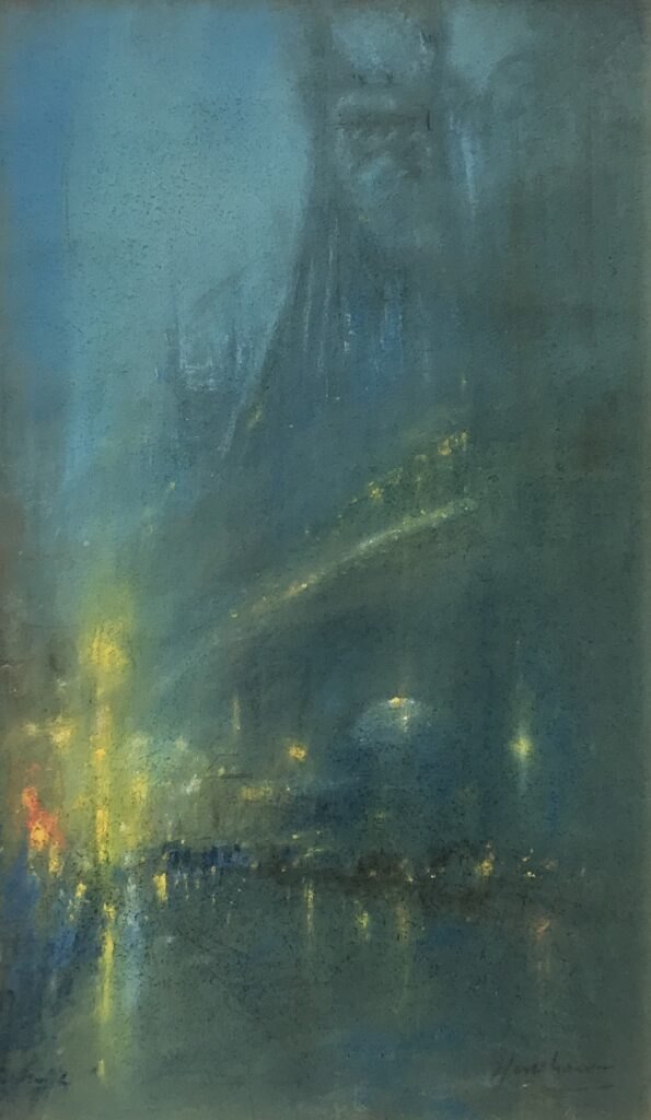Bridge Approach at Night by Henshaw