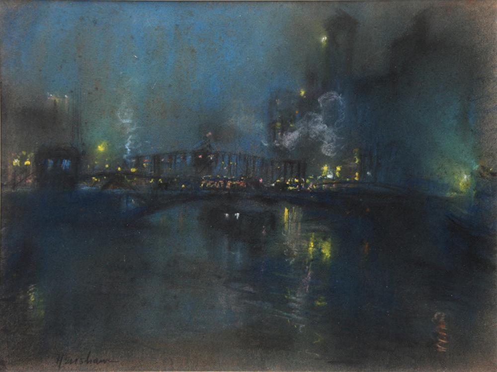 Bridge Lights in the Fog by Henshaw