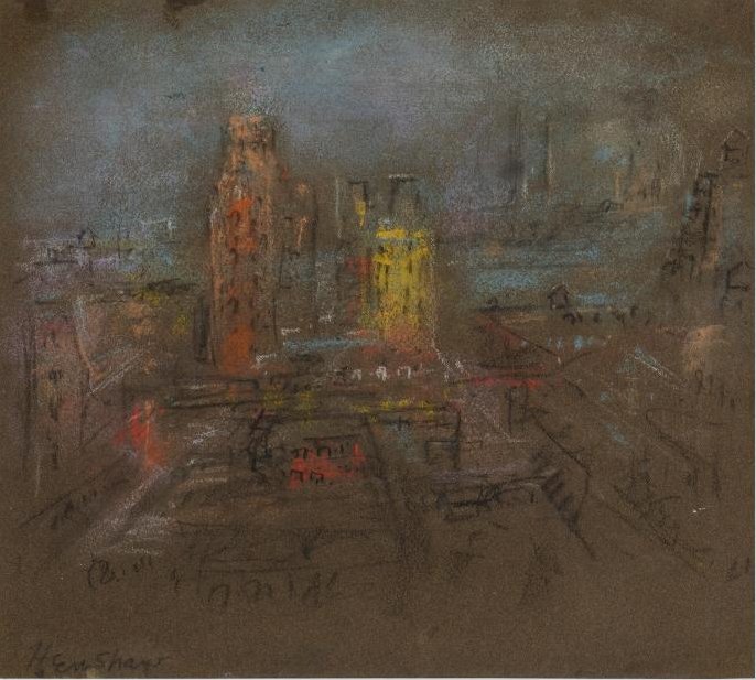 City Towers at Night by Henshaw
