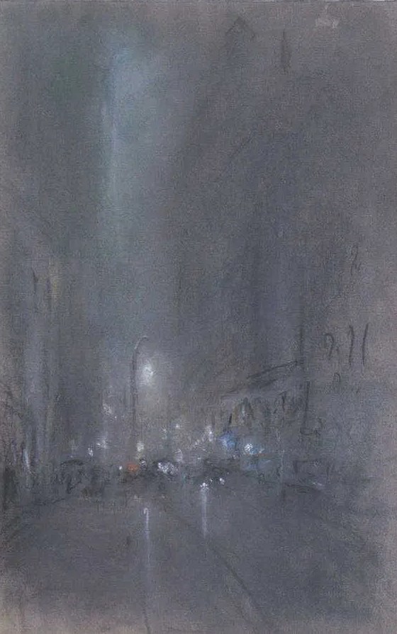 Foggy Night Street by Henshaw