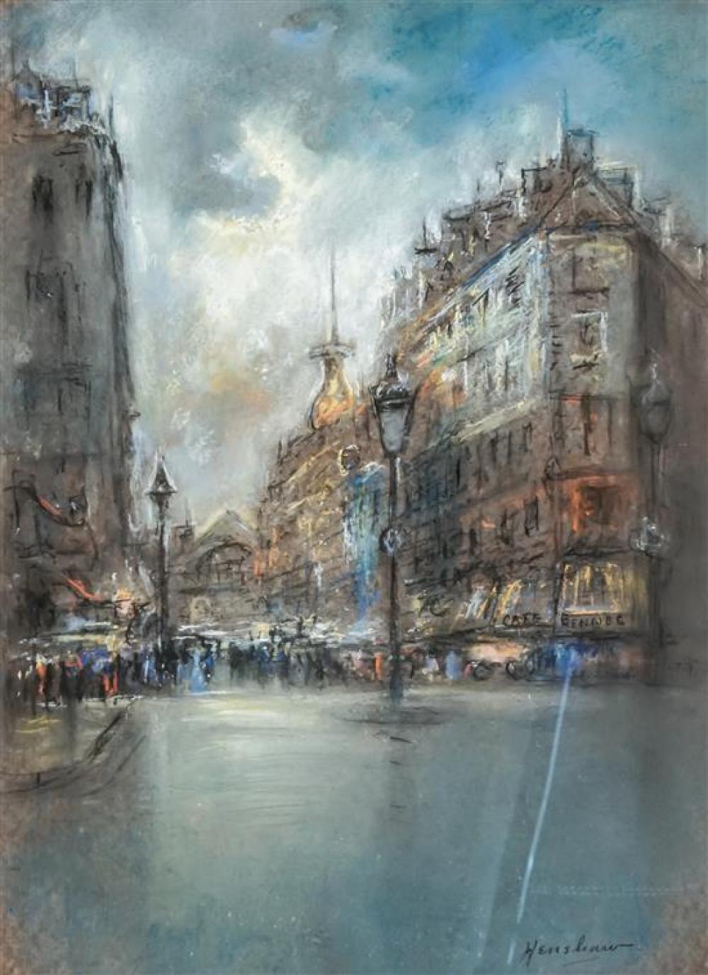 Caf&eacute; de Rennes Corner, Paris by Henshaw