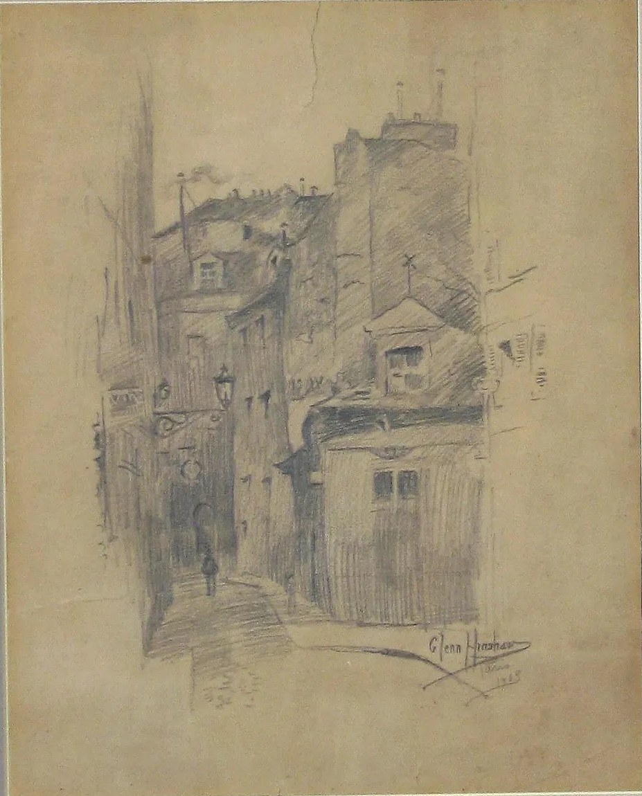 Narrow Street with Chimneys, Paris by Henshaw