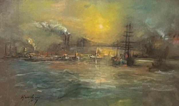 Harbor at Sunset by Henshaw