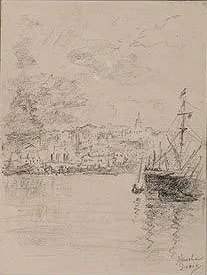 Harbor Sketch, Lisbon by Henshaw