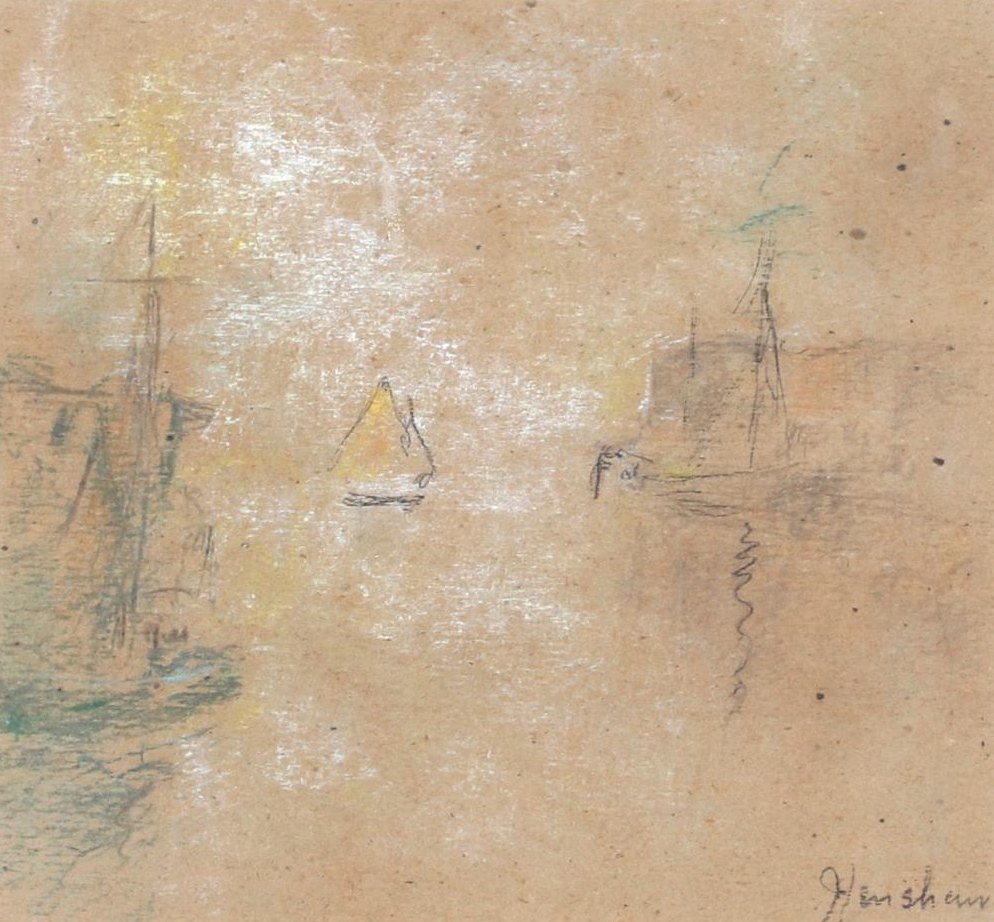 Sailboats Sketch by Henshaw