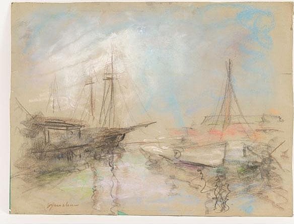 Schooners at the Wharf by Henshaw
