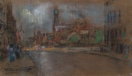 City Square with a Water Tower by Henshaw