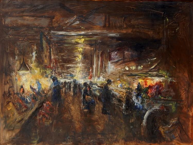 Lamplit Market Hall by Henshaw