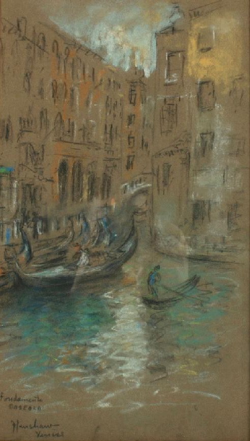 Canal with Gondolas, Venice by Henshaw
