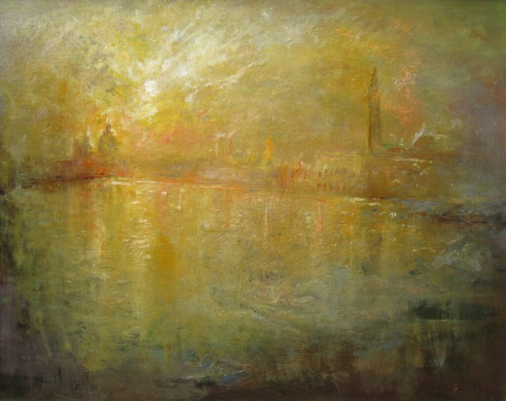 Golden Sunset over the Basin, Venice by Henshaw