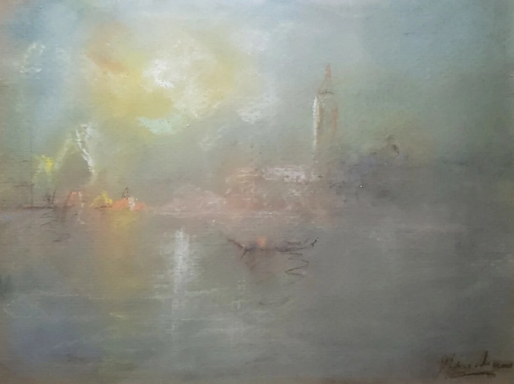 San Giorgio Maggiore in a Golden Mist, Venice by Henshaw