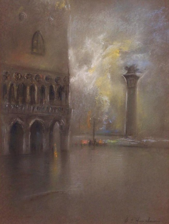 The Doge's Palace and Column by Henshaw