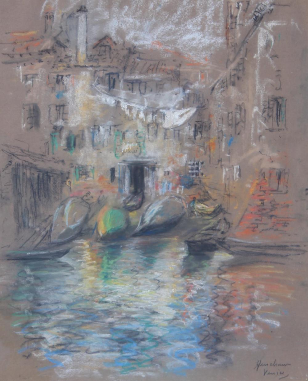 Venetian Canal with Hanging Laundry by Henshaw
