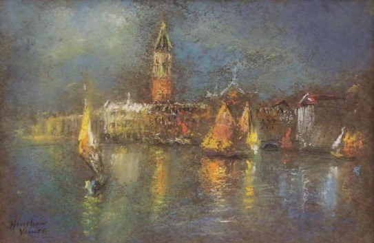 Venice Lagoon at Dusk by Henshaw